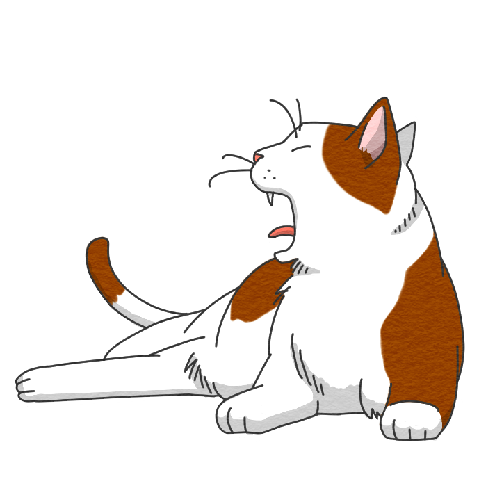 あくびをする猫のイラスト 季節行事の無料イラスト素材集